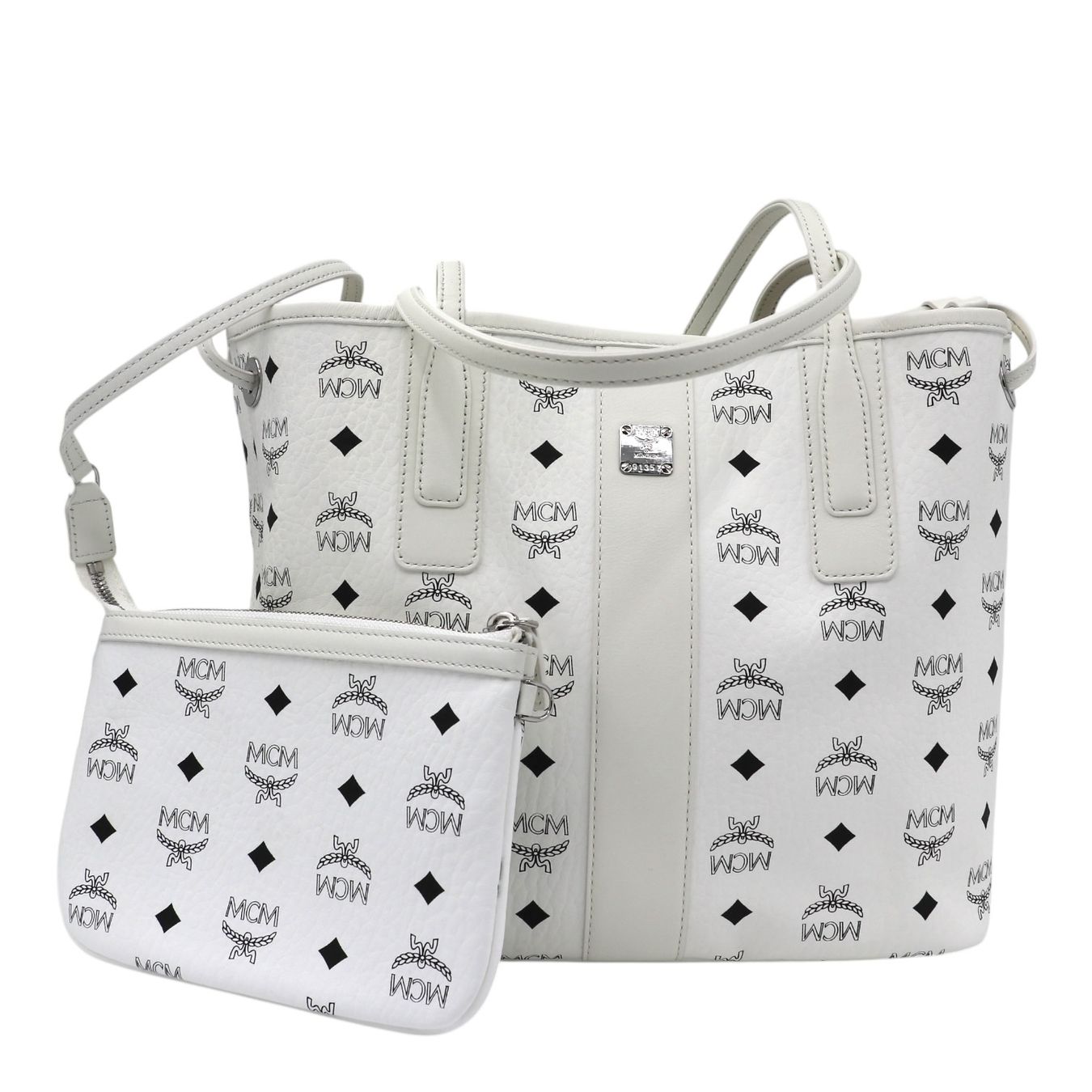 Mcm Borse da donna: MCM Liz Small Wendeshopper weiss – Usato da Binningen venduto da Designerlabels