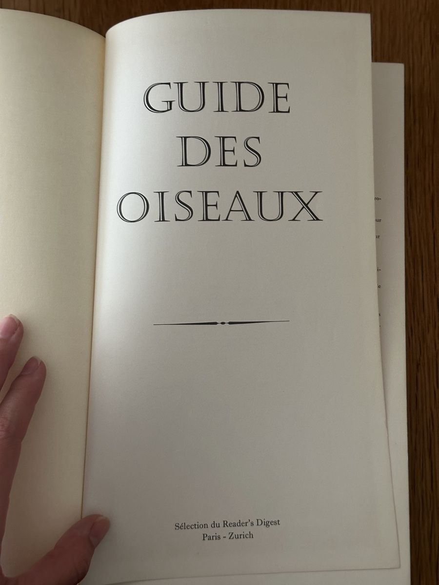 Libri: Guide des oiseaux - Sélection Reader's Digest, 1971 – Usato da Meyrin venduto da simonet20 1