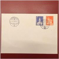 Briefumschlag mit zwei Briefmarken - 1966 Poststempel