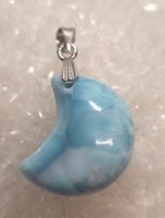 🌊 Larimar Mond 💙 Karibik Edelstein Anhänger B