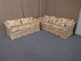 Sofa Garnitur 3-teilig mit Blumenmuster guter Zustand