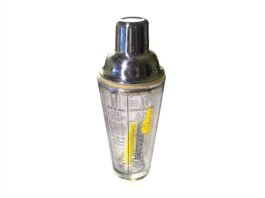 Cocktail Shaker Glas Metall mit Rezepten & Starter Set 400ml
