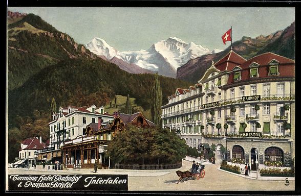 Ansichtskarten: Interlaken, Hotel Bahnhof Interlaken und – Gebraucht aus Berlin von bartko-reher
