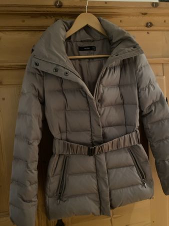 Hallhuber Daunenjacke Gr. 34 beige Winterjacke warm