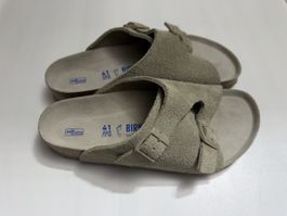 Sandales Birkenstock daim taupe taille 41 neuf 