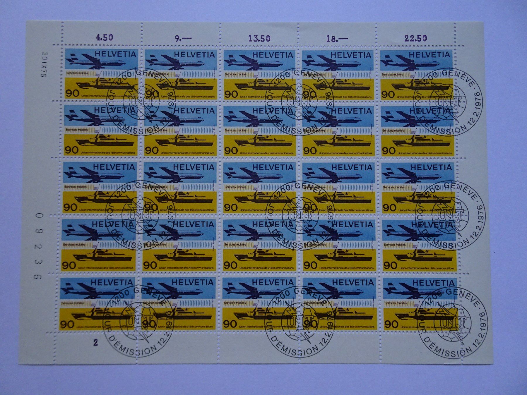 Tous les timbres: UIT 1976 mit ET – Neuf (Voir description) à Aadorf par Chnorli-Furz