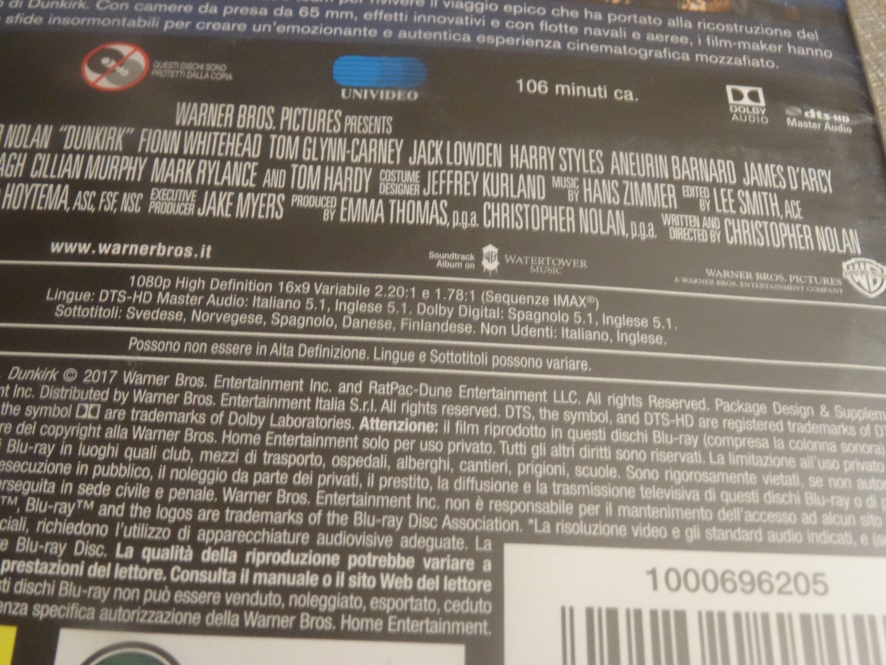 Tutti i DVDs: Dunkirk Blu-ray ENGLISCH ITALIENISCH – Usato da Olten venduto da Disc-Verkauf 3