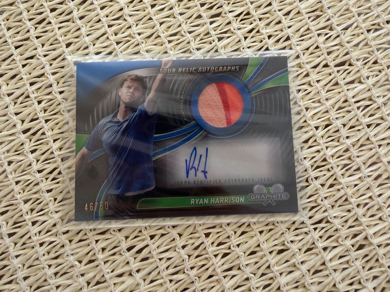 Topps Carte collezionabili: Ryan Harrison Tour Relic Autographe – Usato da Champagne venduto da kev_b2tb