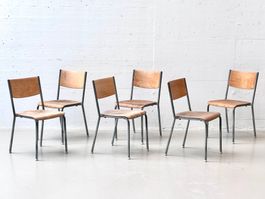 Stapelbare Embru Stahlrohrstühle im Industrie-Design, 1960er