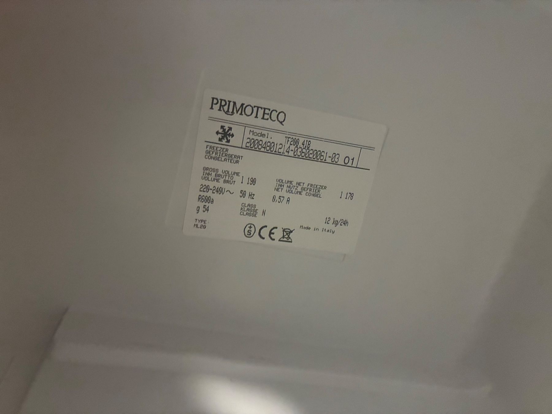 Primotecq Gefrierschrank: Tiefkühlschrank mit 178 Liter Nutzinhalt – Gebraucht aus Niederhelfenschwil von Spider150 4