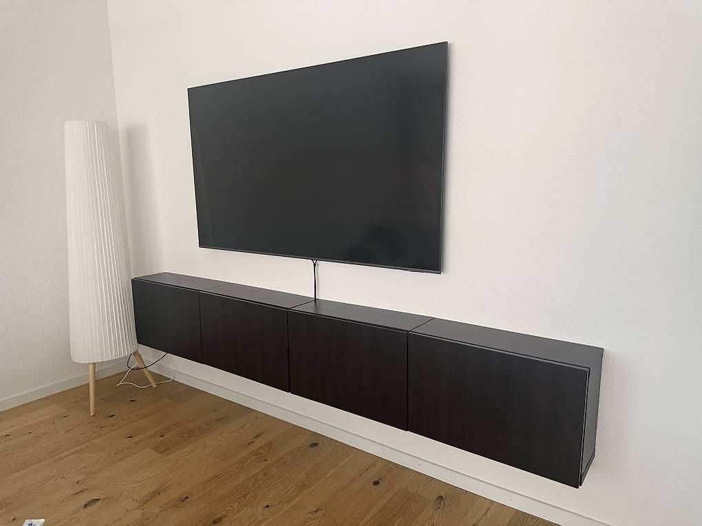 Meubles TV: Moderne TV-Kommode schwebend schwarz mit Wandmontage – D'occasion à Dällikon par nit_l52s
