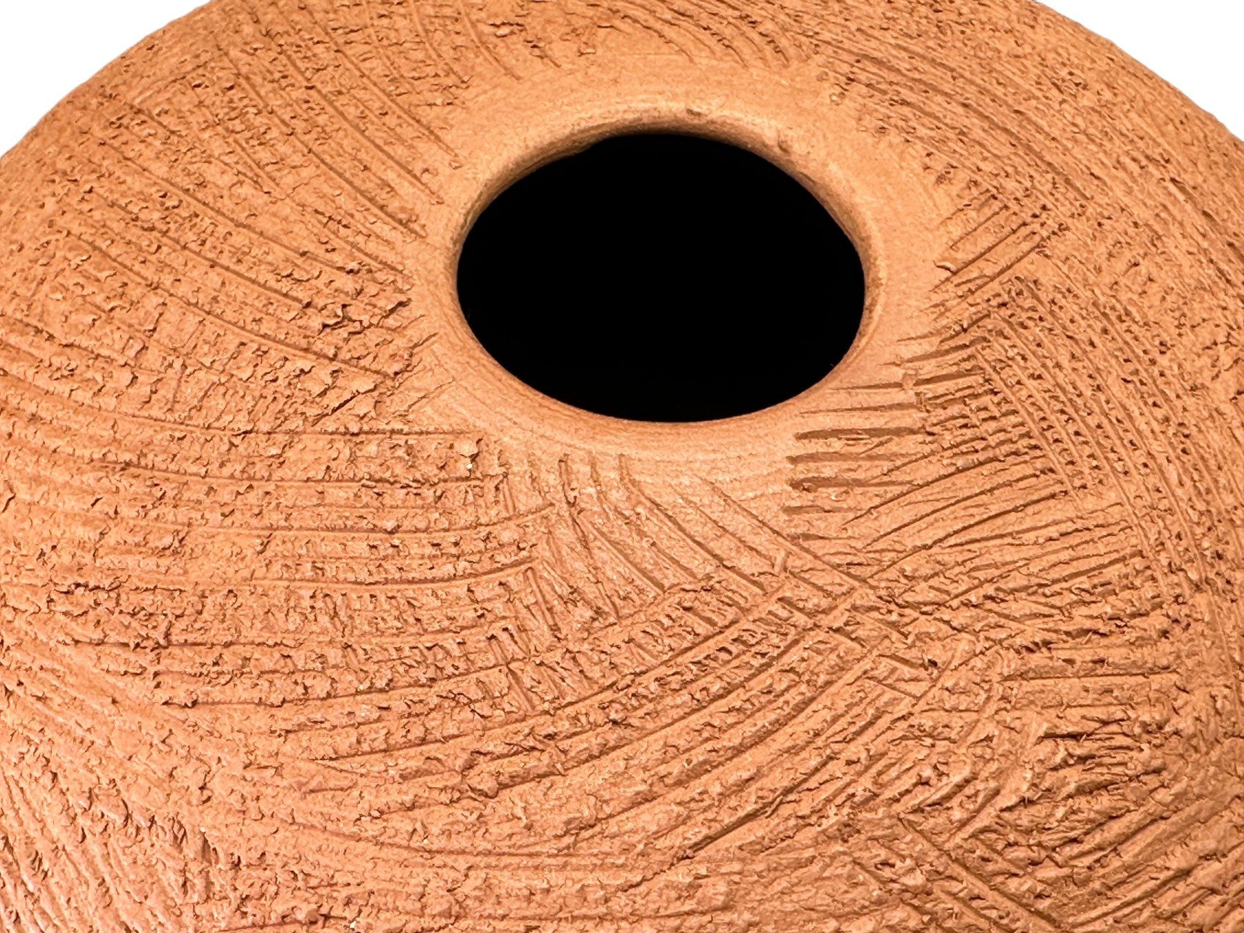 Vasi & Recipienti: Superbe vase en terre cuite texturée, signé – Usato da Morges venduto da deco.vintage 3