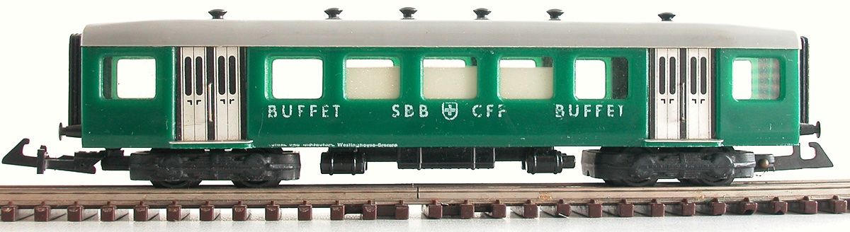 Wesa Modelleisenbahnen: Wesa BUFFET-Wagen der SBB Spur 13mm – Gebraucht aus Oberwil BL von Klang 1