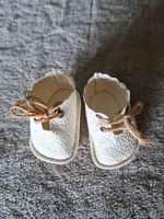 Sehr alte Puppenschuhe, cremeweiss, Vintage