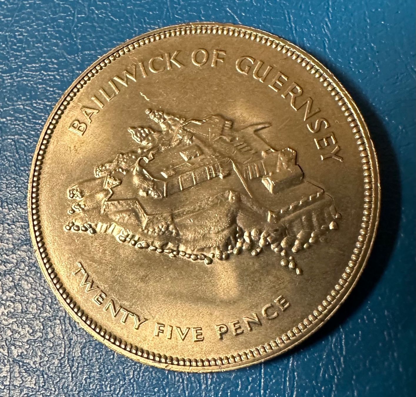 Tutti le monete: GUERNSEY 1977 25 PENCE – Usato da Watt venduto da phila13