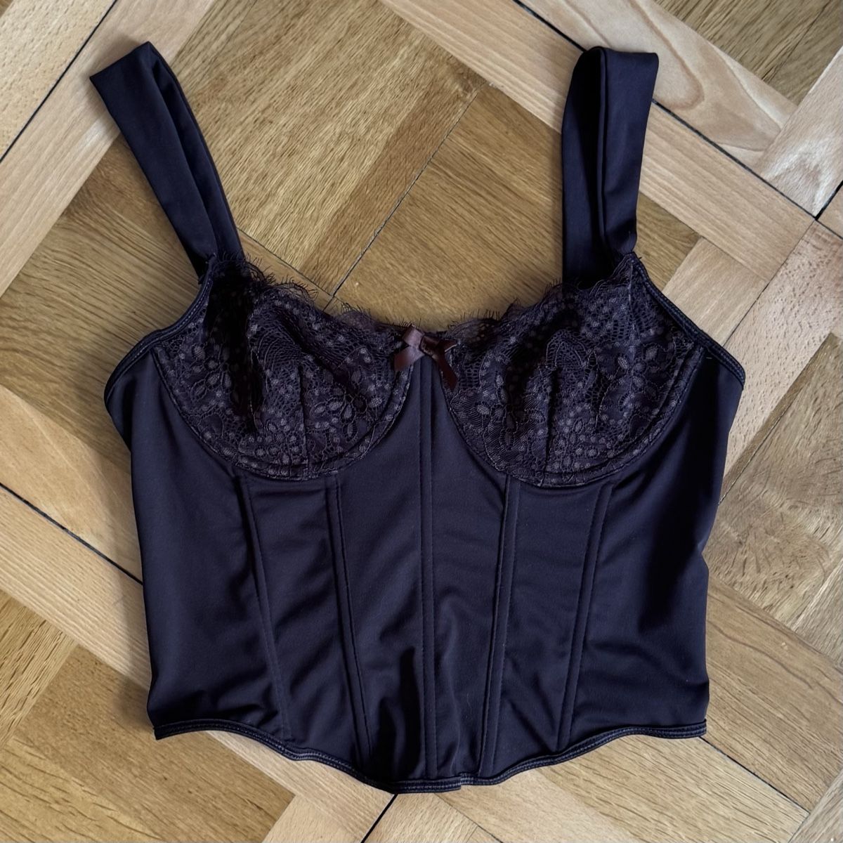 Shein Top: Shein Corset Top Brown Lace Size M  – Nuovo (secondo la descrizione) da solothurn venduto da mil_ja.t 1