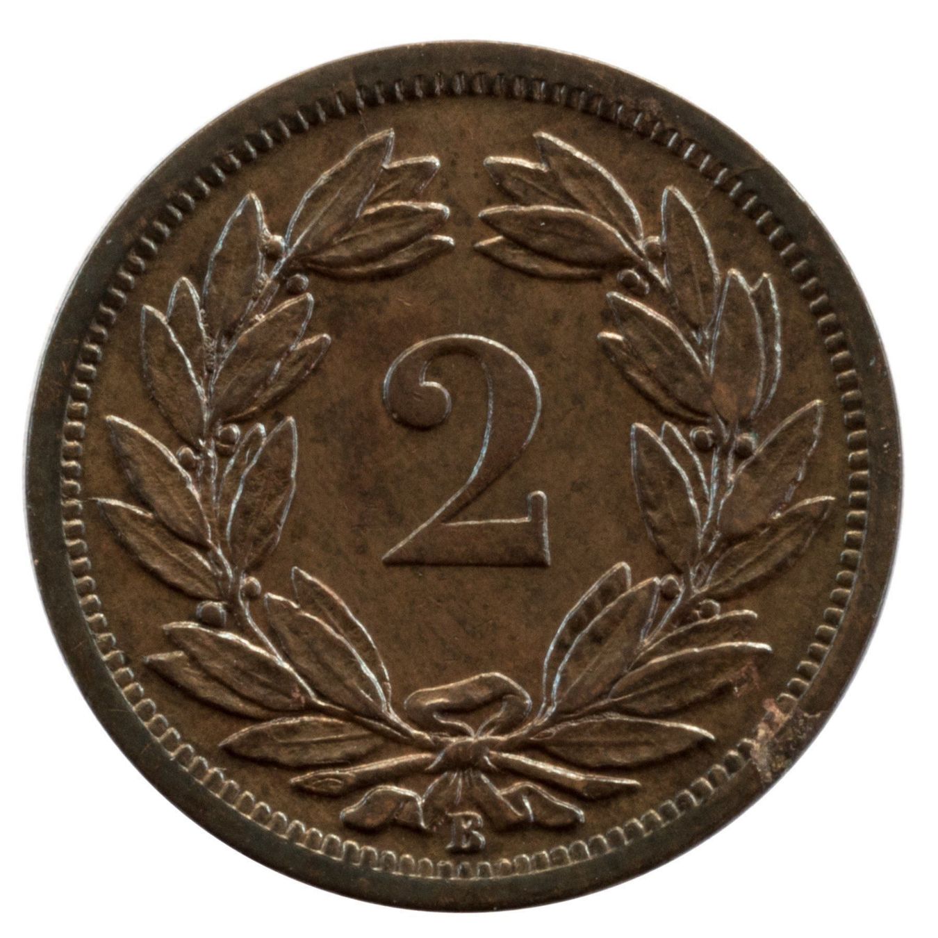 Alle Münzen: Schweiz / Suisse - 2 Rappen - 1888 – Gebraucht aus Rotkreuz von Swiss-Coins 1