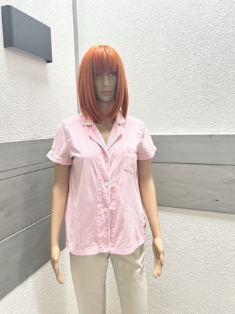 Lauren Ralph Lauren Pyjama Top Pink Striped Size S
