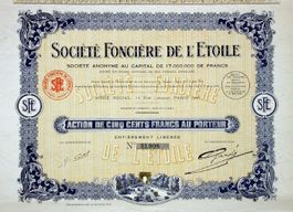 Société Foncière de l'Etoile SA, Paris - 1929