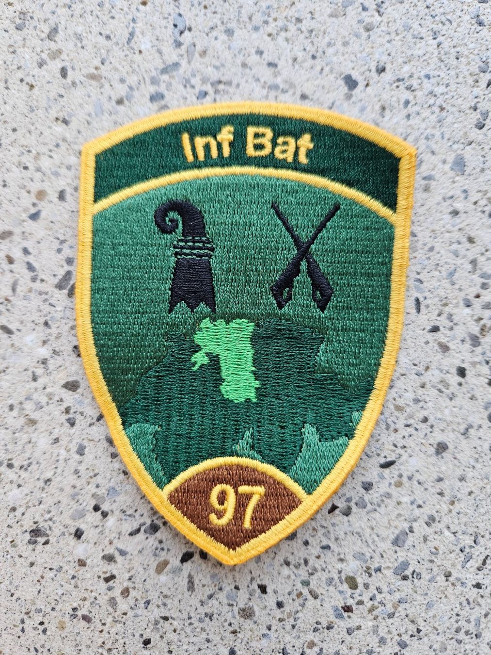 Placchette & Badge: Badge Inf Bat 97 – Nuovo e nell'imballaggio originale da Riedholz venduto da fr_sIruP