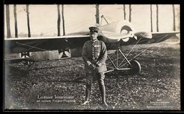 Foto-AK Sanke: Leutnant Immelmann an sei