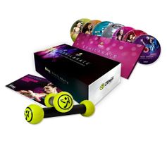 Zumba Exhilarate Fitness-Set 7 DVDs mit Hanteln