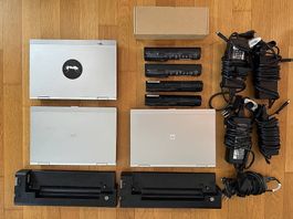 3 Laptops HP EliteBook 2560p mit viel Zubehör