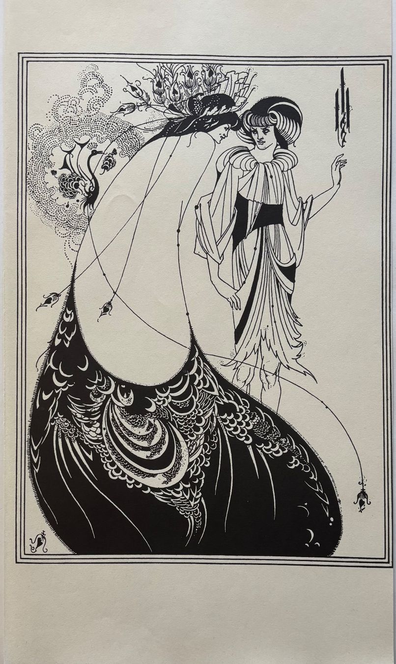 Grafica & Litografie: Aubrey Beardsley, Das Pfauenhemd, Jugendstil, Offset – Usato da Frauenfeld venduto da Merk52