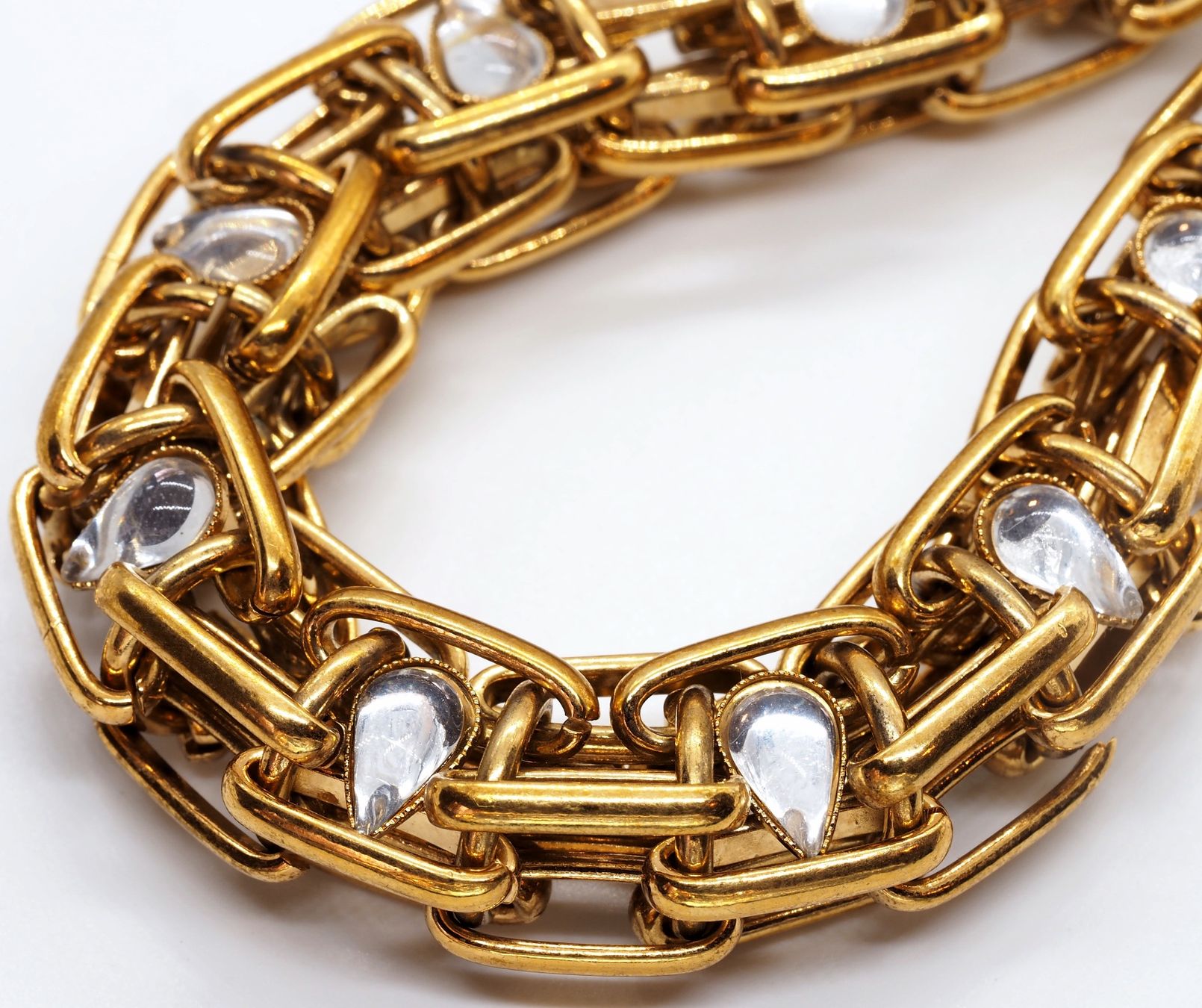 Catenine: Vintage Rossi Bijoux Statement Collier; Goldfarben – Usato da Zürich venduto da nostalgic_treasures 3