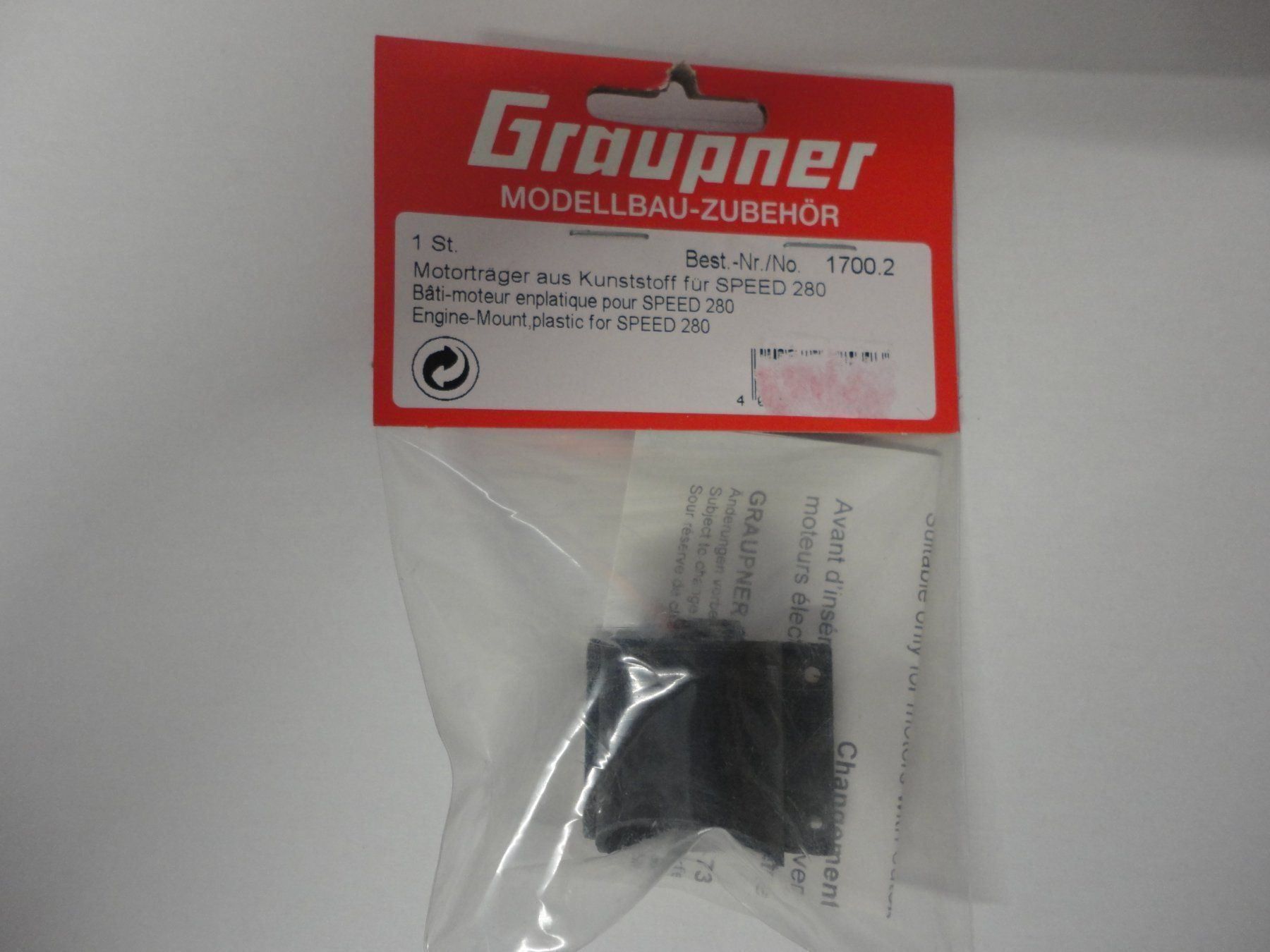 Graupner RC Modellbau: Graupner, Motorträger 1700.2 – Neu und originalverpackt aus Horgen von RcModell