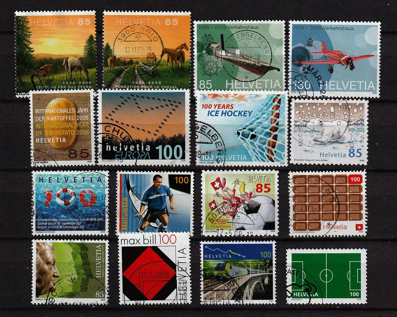 Tutti i francobolli: 2008 Div. CH-Briefmarken – Usato da Arlesheim venduto da gaugi43