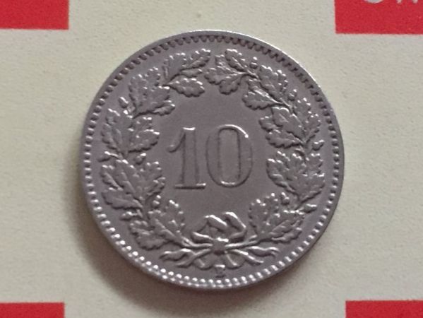 Tutti le monete: 10 Rappen 1925 ss+, nur 3,0 Mio! – Usato da Elsau venduto da herbybay 1