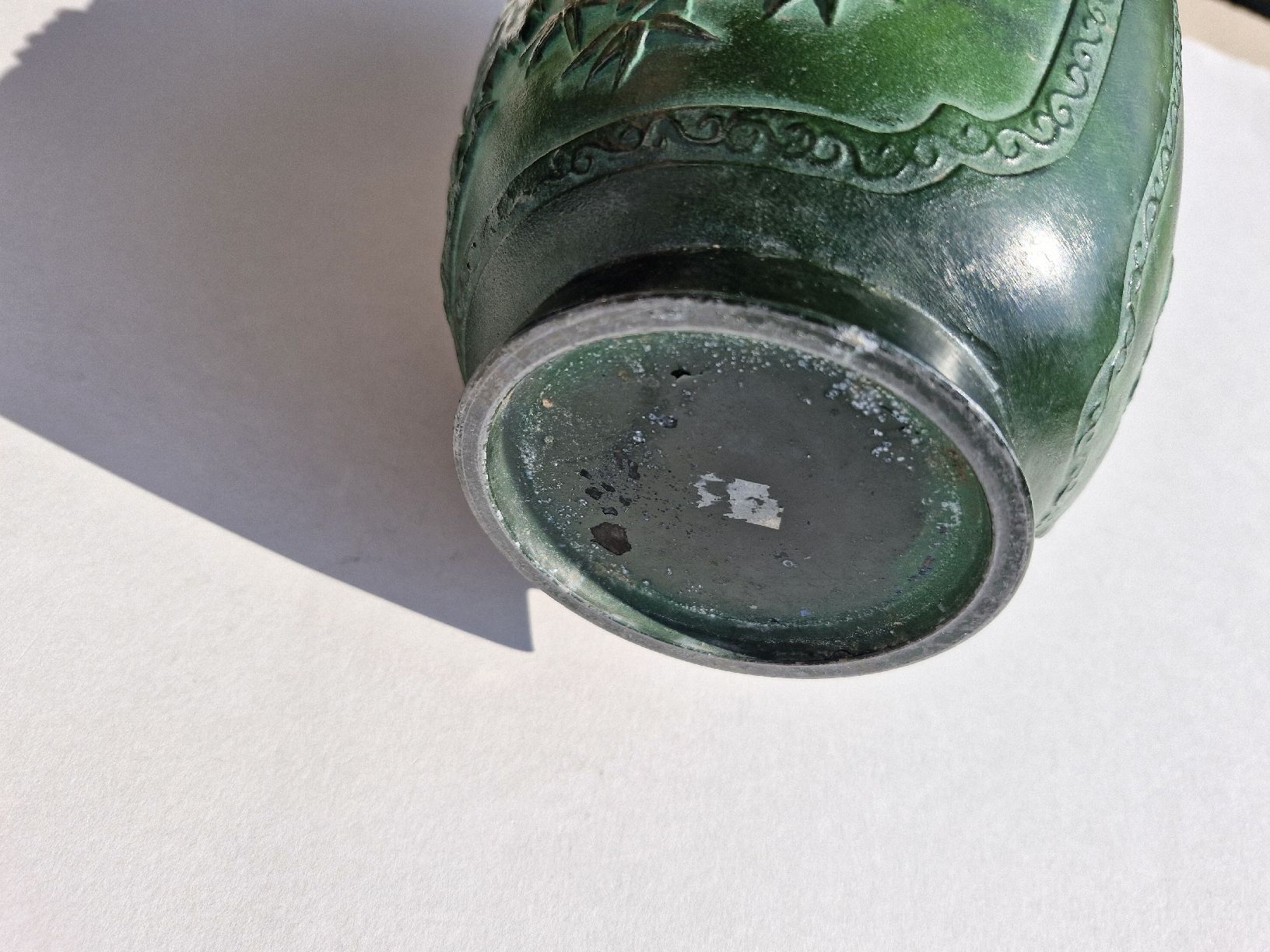 Vase & Récipients: Antike grüne Asiatische Vase mit Blumenmuster – D'occasion à Zürich par Secretariat11 5
