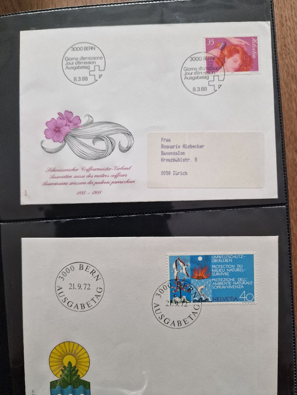Tutti i francobolli: Schweizer Ersttagsbriefe Sammlung - Top Zustand! – Usato da Gossau SG venduto da ush_db7j 7