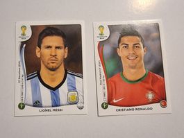 panini wm 2014 messi und ronaldo zusammen