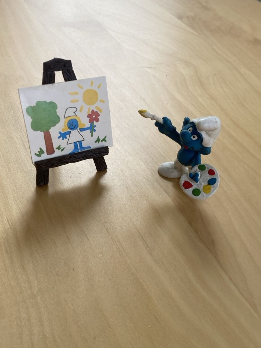 Schleich Statuette: Schlümpfe Maler mit Staffelei – Usato da Tuggen venduto da Haribo3000