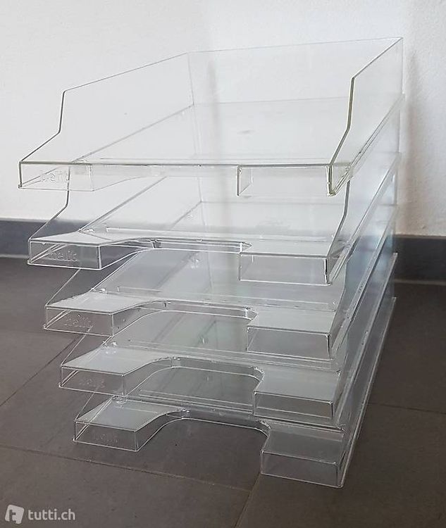 5-etagige Briefablage Silber Drahtgeflecht - OSCO Design Klassiker