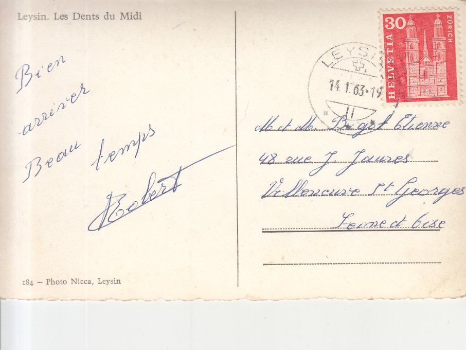Cartoline postali: Leysin 1963 (?) – Usato da Bürglen TG venduto da StampGraf 1