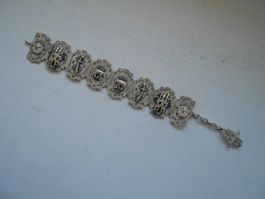 Vintage Armband Marokko Hamsa mit Elefant u Schwerter