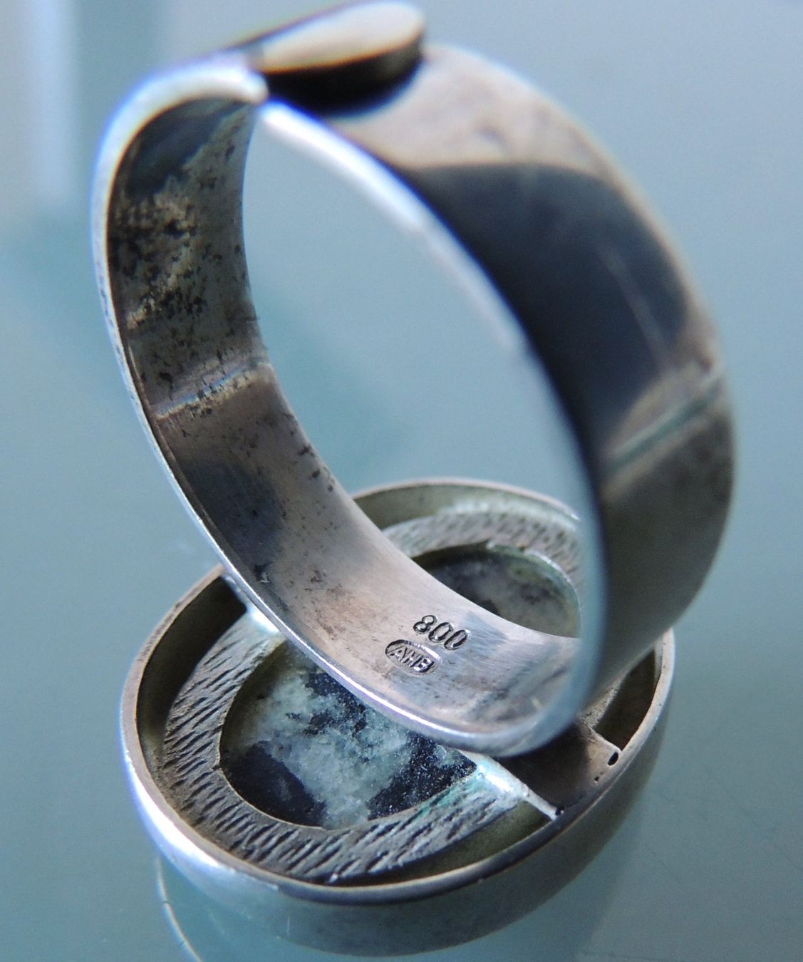 Ringe: Silber 800 Turmalinquarz Fingerring – Gebraucht aus Waldenburg von schaller707 4