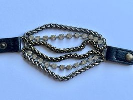 Vintage:Trendiges Ketten Armband mit Strasssteinen neuwertig