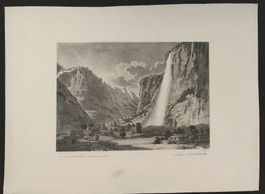 Staubbach  Aquatinta von J. Meyer selten