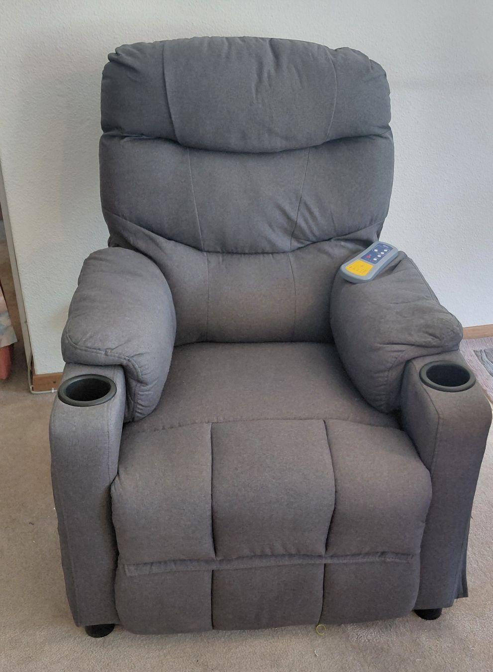 Sessel: Massage-Relaxsessel, Stoff, grau – Gebraucht aus Rorschach von jal_v72g