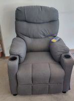 Massage-Relaxsessel, Stoff, grau