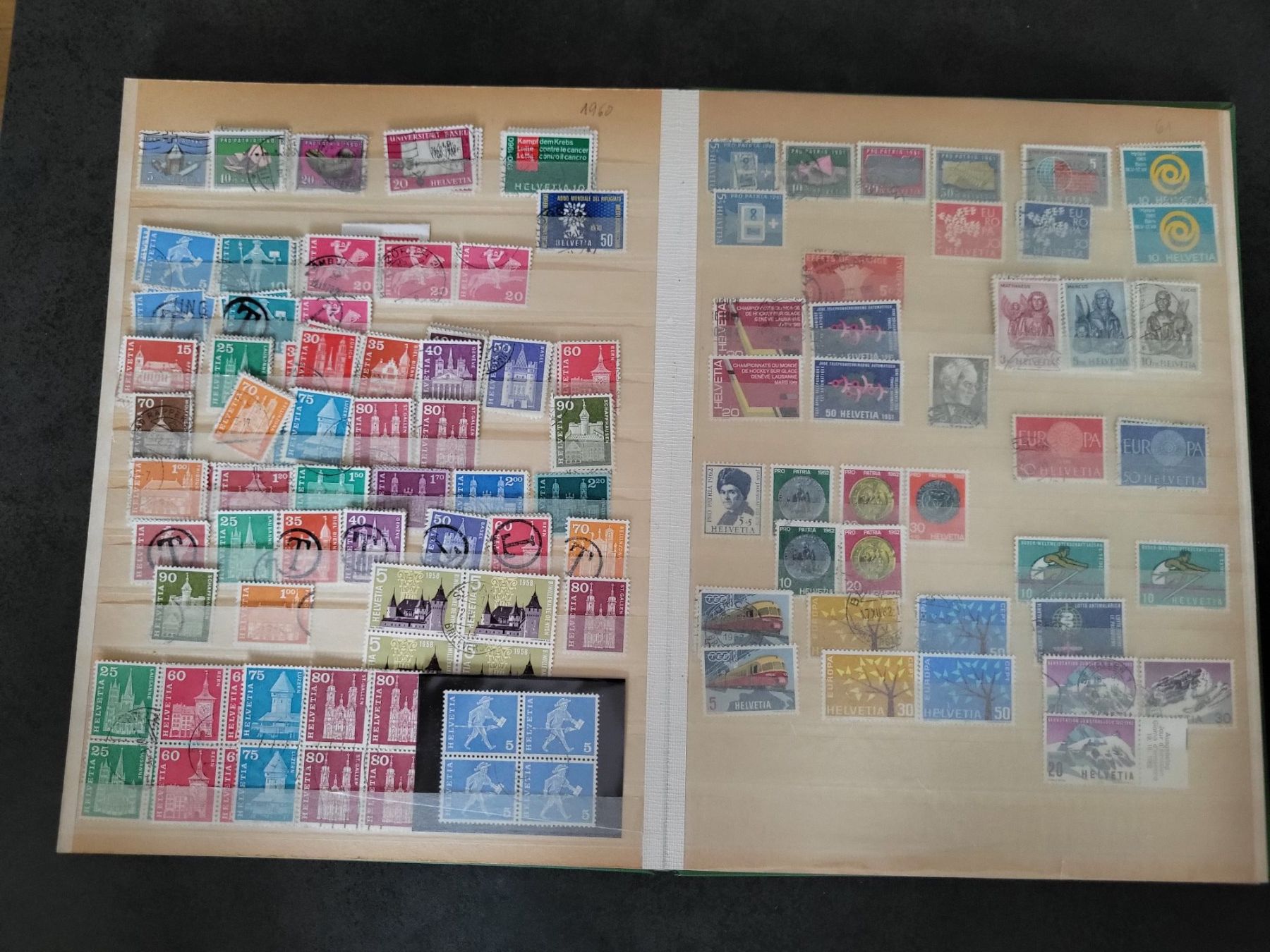 Alle Briefmarken: Sammlung Album - Schweiz – Gebraucht aus Rümlang von Turrin 6