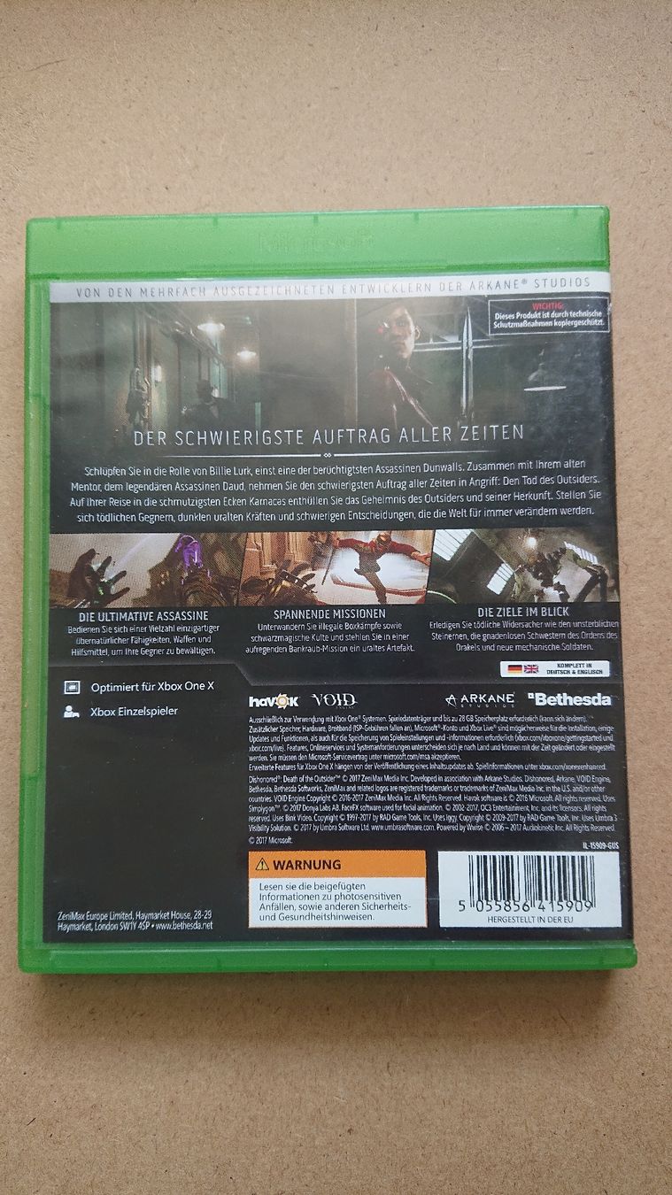 Giochi: Dishonored Der Tod des Aussenseiters Xbox One  – Usato da Chur venduto da FreakofRarity 1