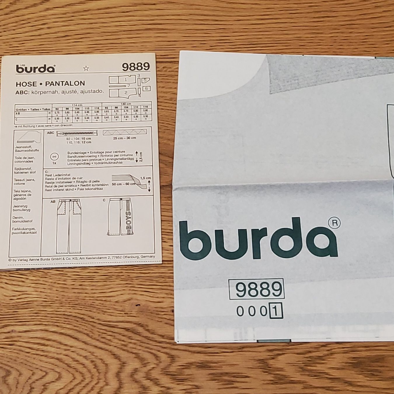 Cartamodelli: Burda 9889 / Hose: 2 Schnitten – Nuovo (secondo la descrizione) da Naters venduto da 3904Naters 2