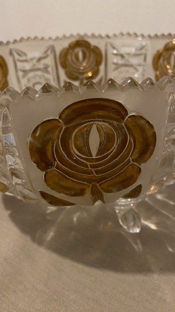 Gläser: Kristallschale mit Golddekor, geschliffen – Neu (gemäss Beschreibung) aus Rickenbach Sulz von sonerela 2