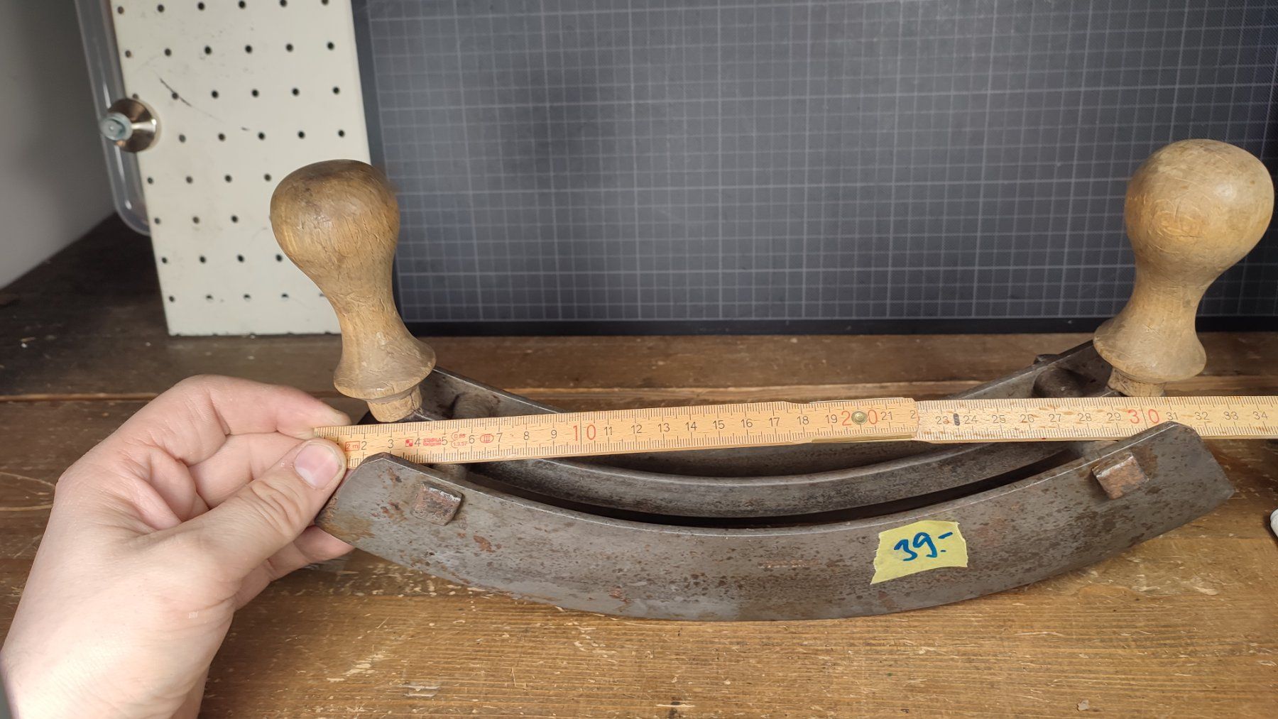 Coltelli da cucina: Wunderschönes altes Wiegemesser Doppel-Klinge – Usato da Gelterkinden venduto da MYSTOREFORYOU4460 7