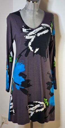 S/M 36-38 NANSO Finnland casual Kleid langarm fit & flare